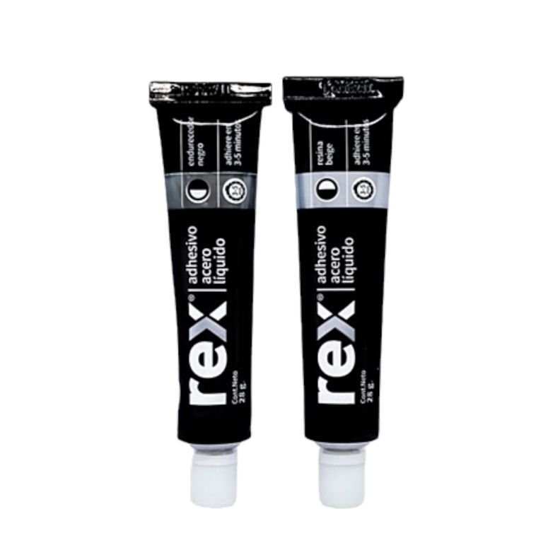 Pegamento Adhesivo Acero Líquido Rex Gris 56g-2