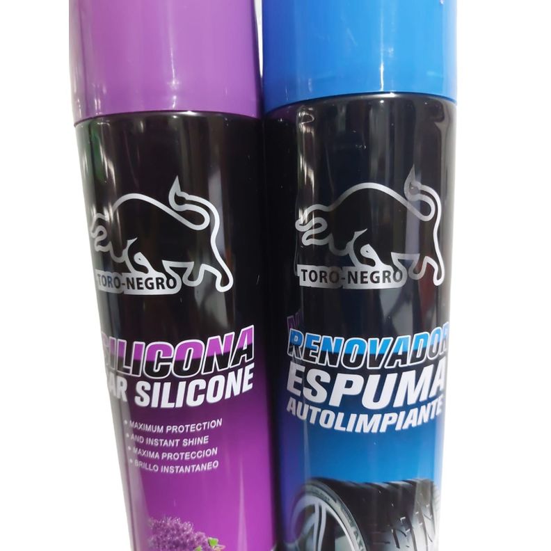 Kit Auto Pack Silicona + Renovador O Cera.480cc-2