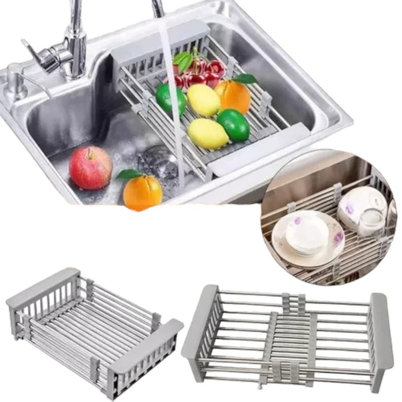 Escurridor De Platos Ajustable Multiusos, Fregadero, Estante-3
