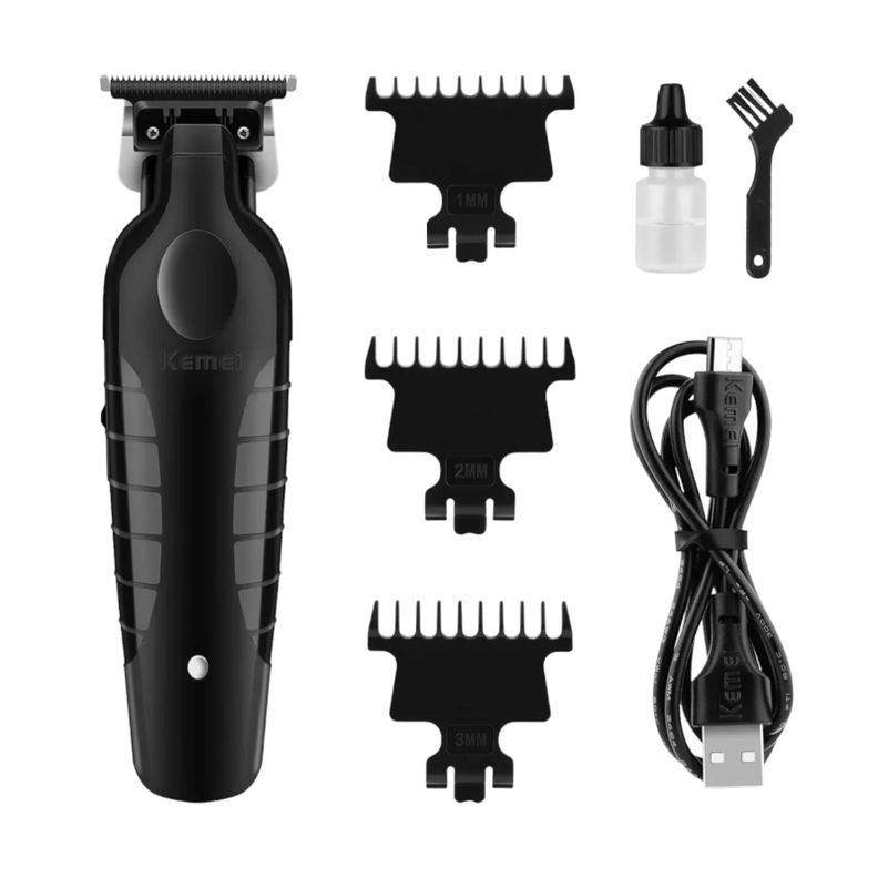 Cortadora De Pelo Kemei Transborder Barber Km-2299 Color Negro-0