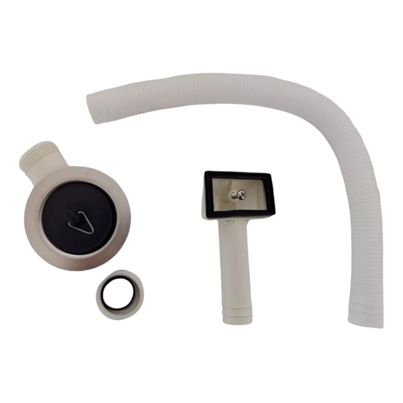 Desagüe Plastico Lavaplatos 1 1/2 Con Tubo Rebalse Color Blanco-0