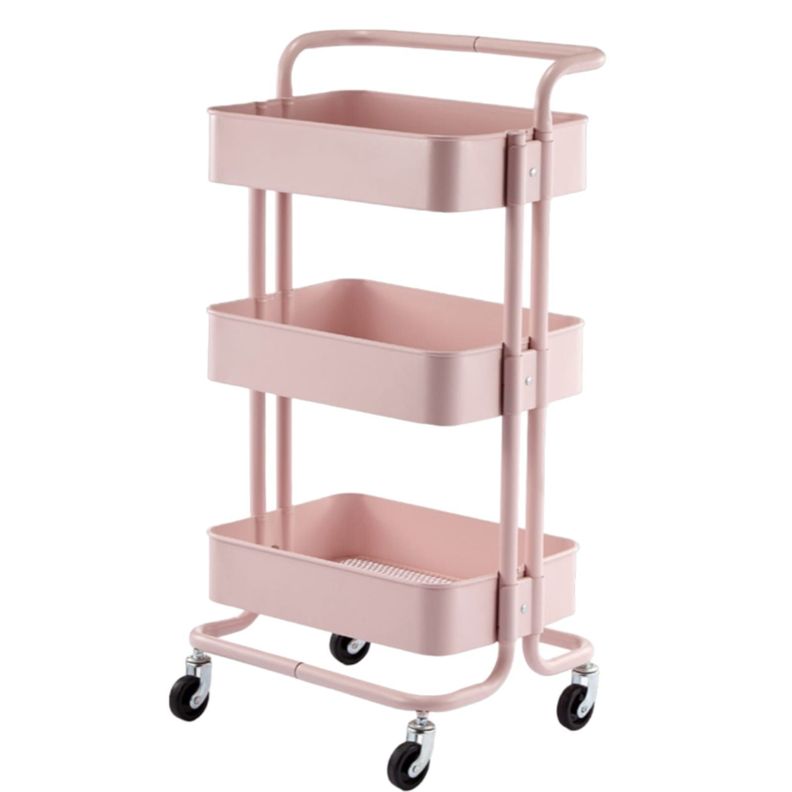 Carrito Organizador Metálico 3 Niveles Multiusos Con Ruedas-0