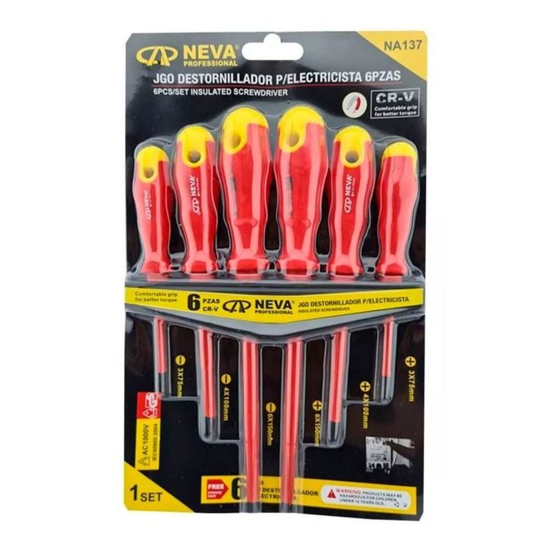 Set Kit Juegos De Destornilladores De Electricidad 6 Piezas-2