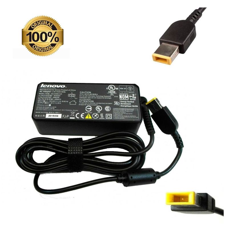 Cargador ORGINAL LENOVO 20V - 2,25A 45Watts NOTEBOOK USB Punta Cuadrada-0