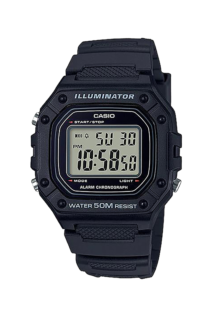 Reloj Digital W-218H-1AV Hombre Negro-0