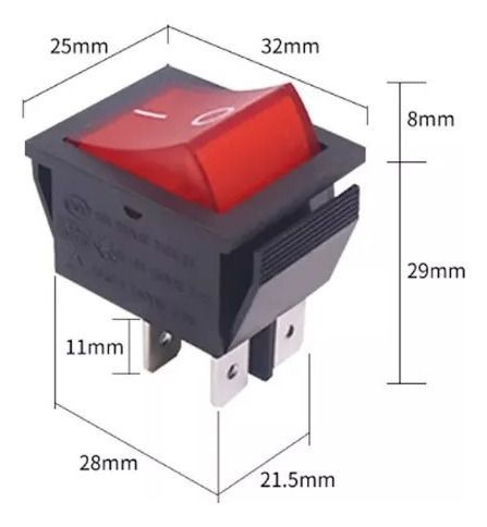 Interruptor Switch Universal On/off 4pines Con Luz 12v Nº45-3