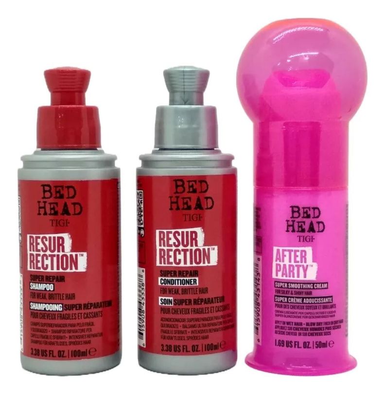 Tigi Resurrection Shampoo,Acondicionador y After Party Travel-0