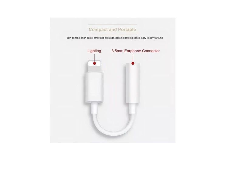 Adaptador Auricular Compatible iPhone A Miniplug 3.5 Mm-1