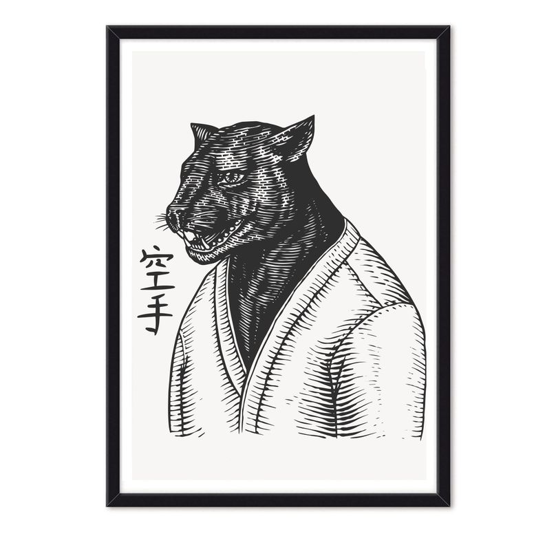 Cuadro individual Leopardo Negro-0