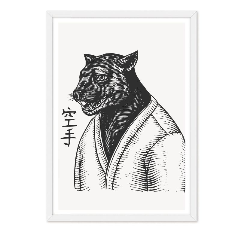 Cuadro individual Leopardo Negro-0