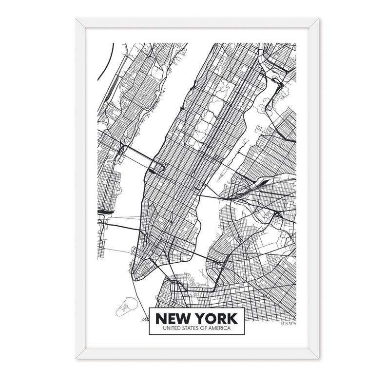 Cuadro Individual  Mapa New York-0