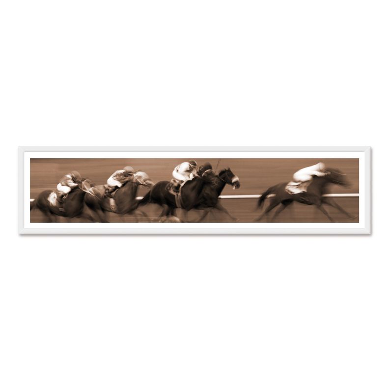 Cuadro Individual Panoramico Carrera de Caballos -0