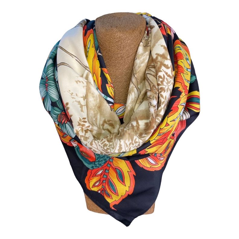 Pañuelo exclusivo de Alondra -Italiano - XL- Para 2 vueltas al cuello-0