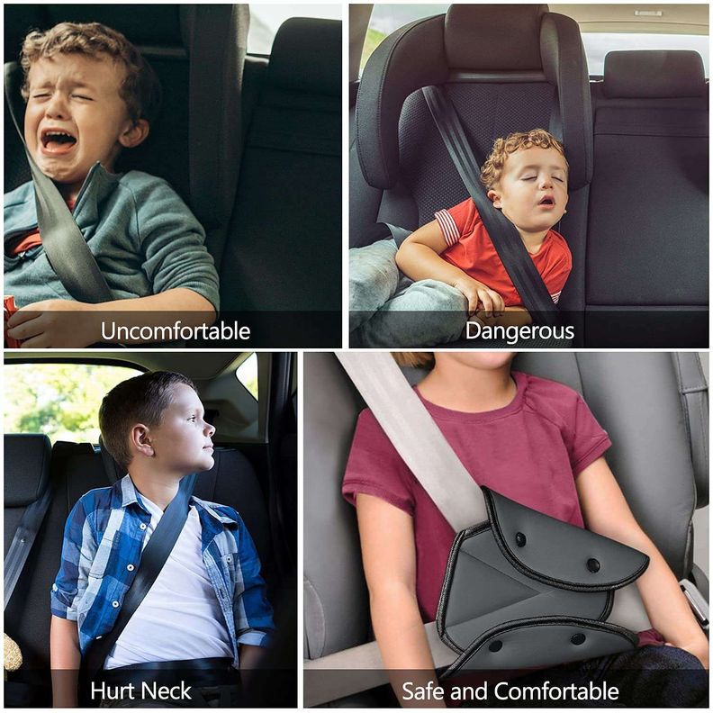 ADAPTADOR CINTURON DE SEGURIDAD PARA NIÑOS ROJO-1