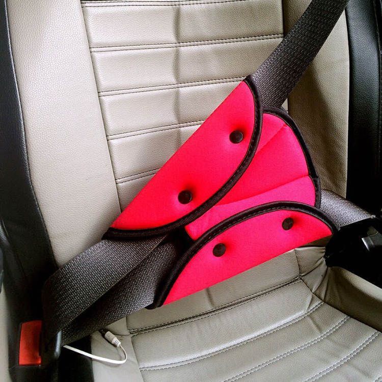 ADAPTADOR CINTURON DE SEGURIDAD PARA NIÑOS ROJO-2