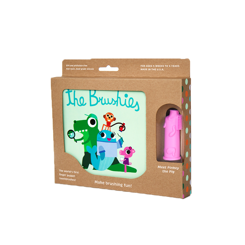 Cepillo de Dientes Títere + Libro Cuentos Pinkey-0