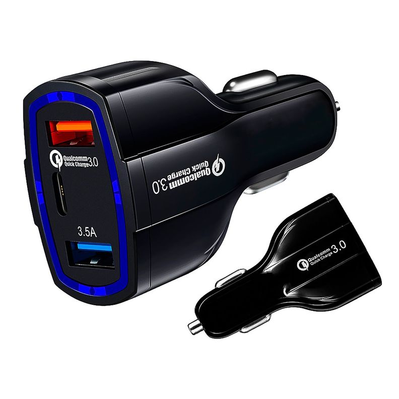 Cargador Rapido Auto Tipo C Y USB Doble -4