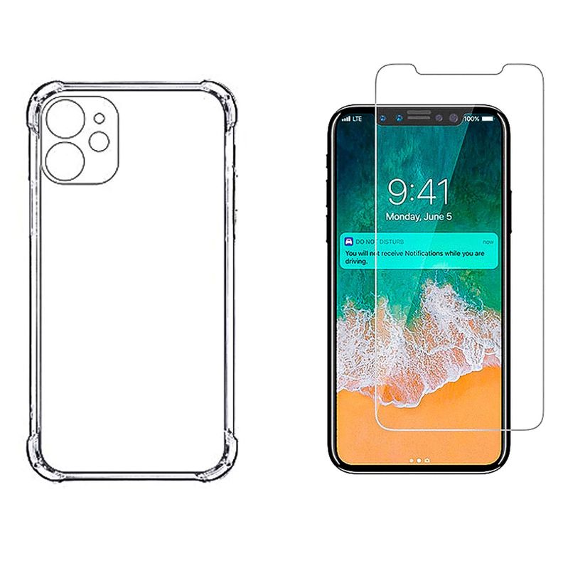 Carcasa Para iPhone 11 Y Mica Vidrio-0