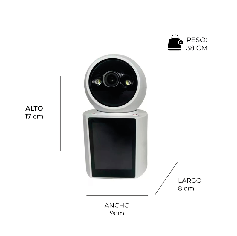 Camara Monitor Bebe Pantalla Bidireccional Seguridad Full HD-4