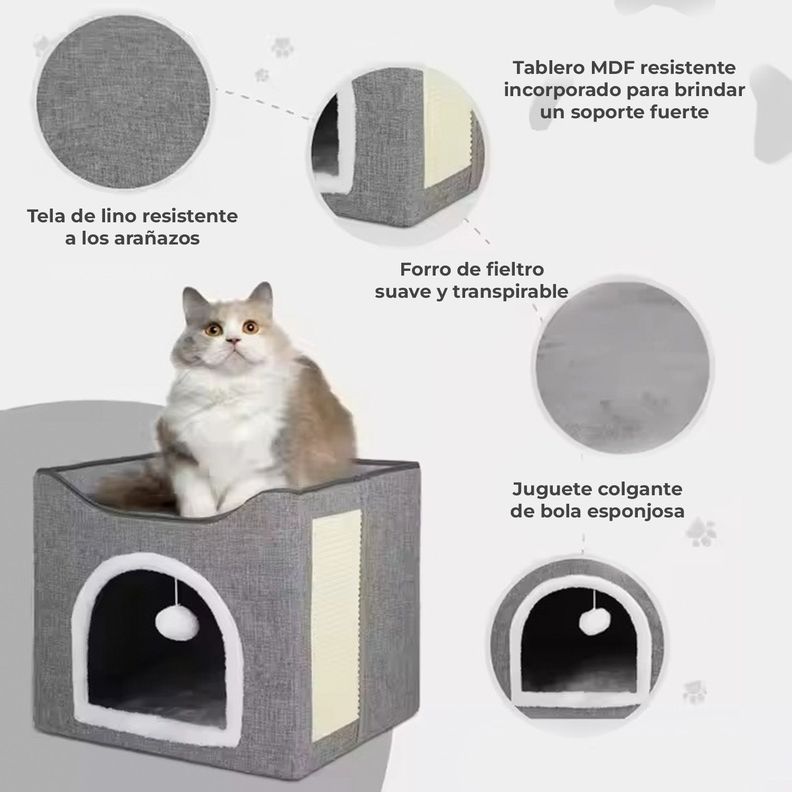 Cama Mascota Soft Confort Plegable Con Techo -4