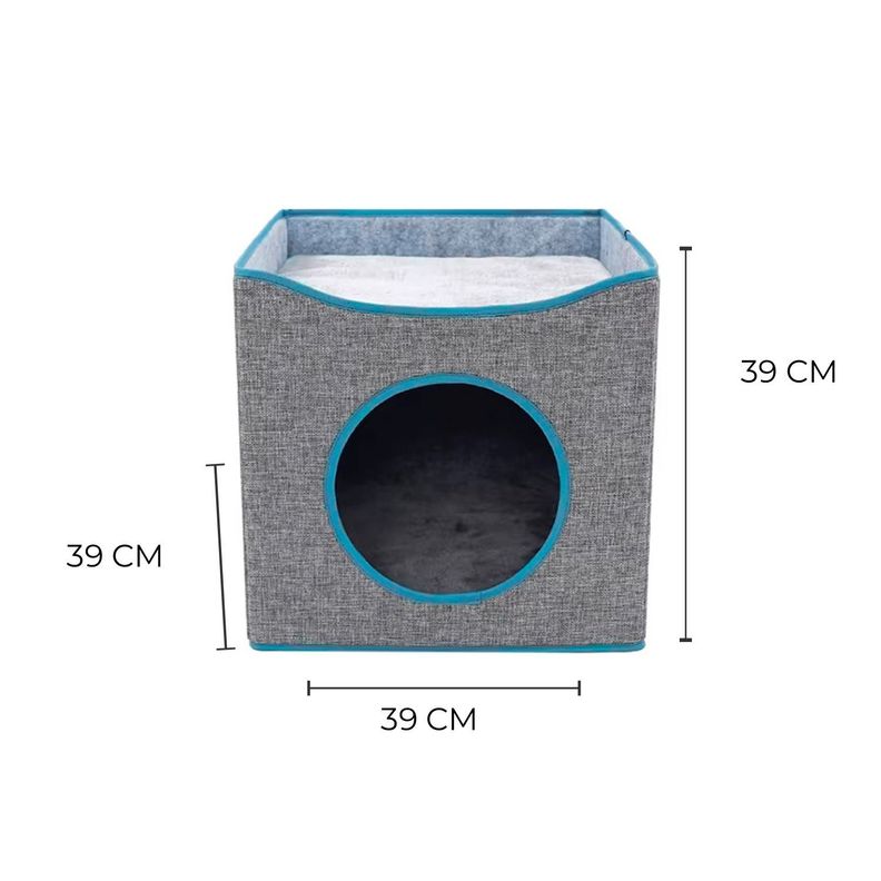Cama Mascota Soft Confort Transportable Con Techo -1