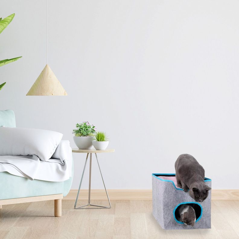 Cama Mascota Soft Confort Transportable Con Techo -2