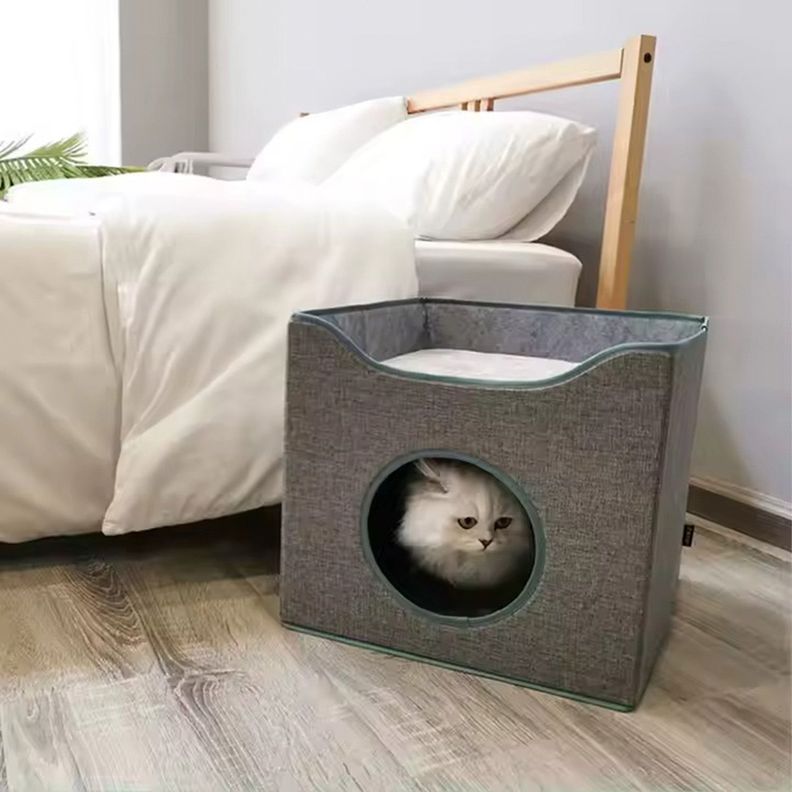 Cama Mascota Soft Confort Transportable Con Techo -5
