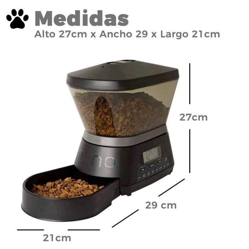 Dispensador Automatico Comida Mascotas 6 lts.-1