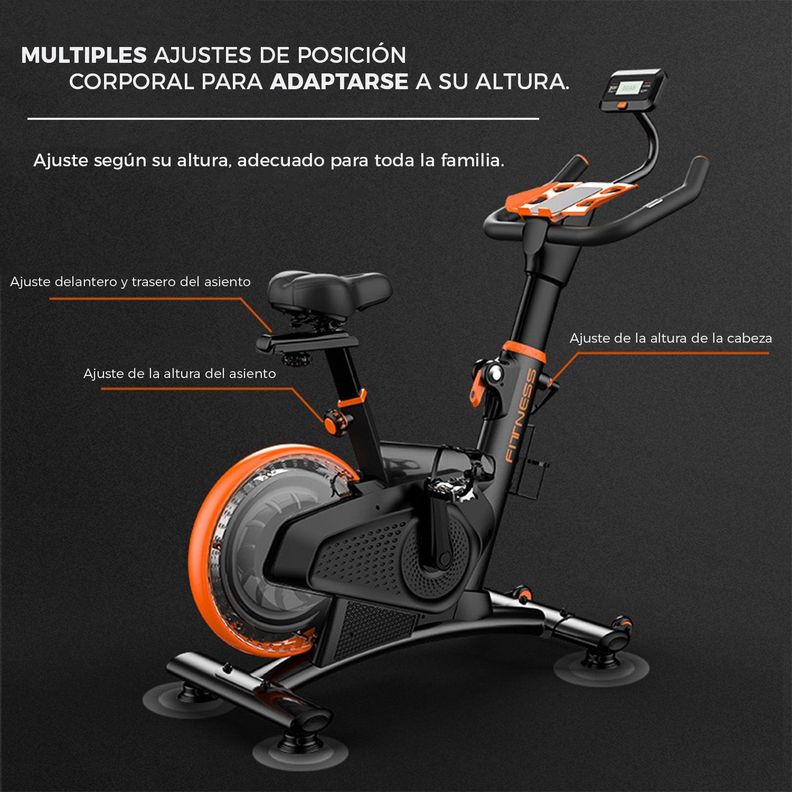 Bicicleta Spinning Magnetica Profesional K12 8 KG -3