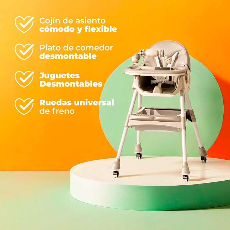 Silla Comer Bebe Doble Altura Safe Baby Entretenida -5