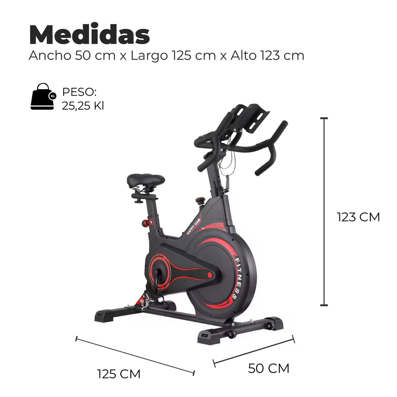 Bicicleta Spinning Magnetica Profesional T1 Disco 6kg-1
