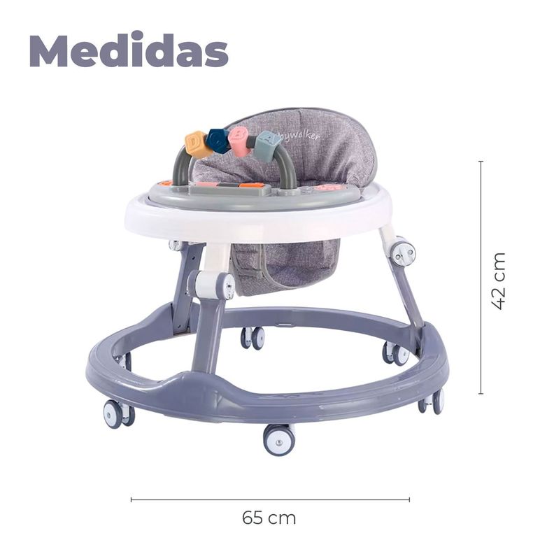 Andador Caminadora Bebe Plegable Folding Circle Con Sonido -3
