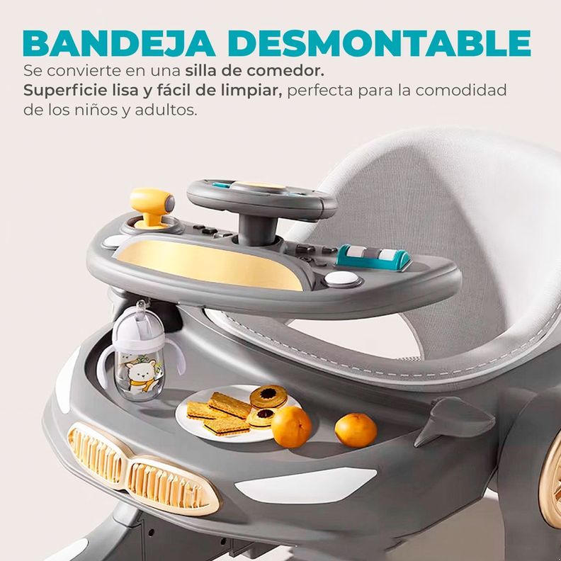 Andador Caminadora Autito Musical Bebe Anticaida Apoya pies -4