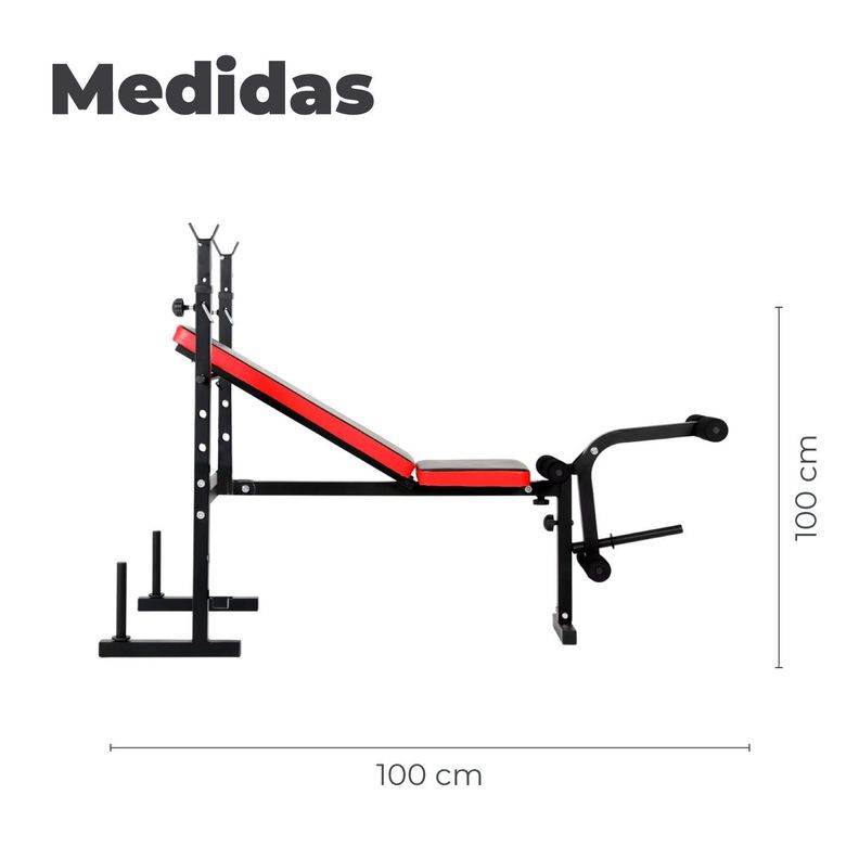 Press Banca Abdominal Multifuncional inclinable  + piernas-2