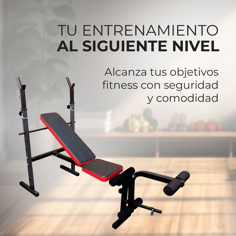 Press Banca Abdominal Multifuncional inclinable  + piernas-3