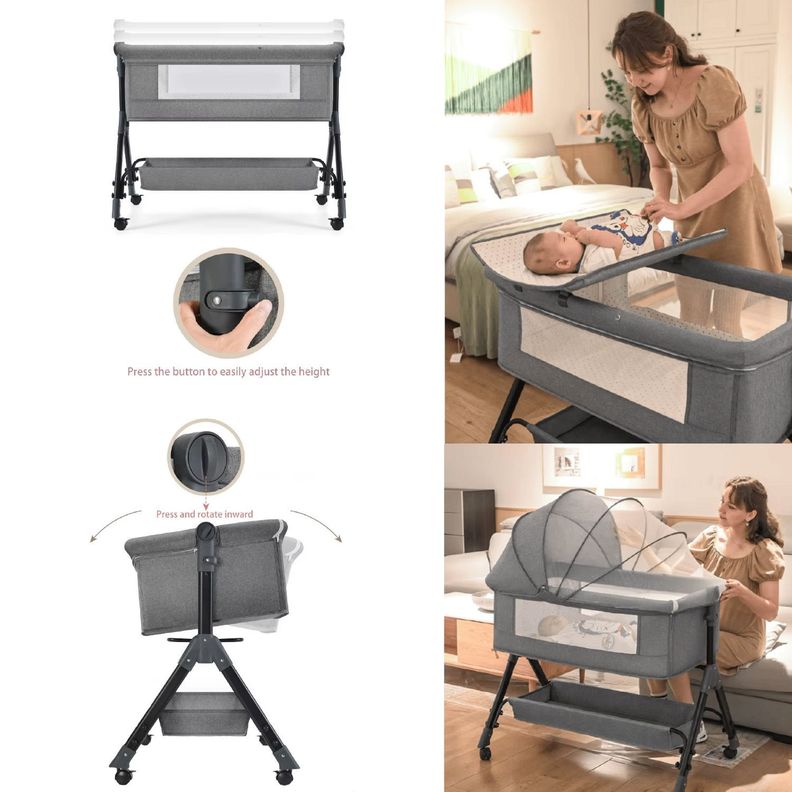 Cuna Colecho Moises Bebe Altura Regulable Safe&soft -3