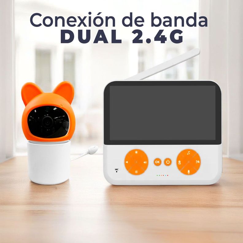 Camara Monitor Bebe Vision Nocturna Lcd 4.3" Con Microfono-2