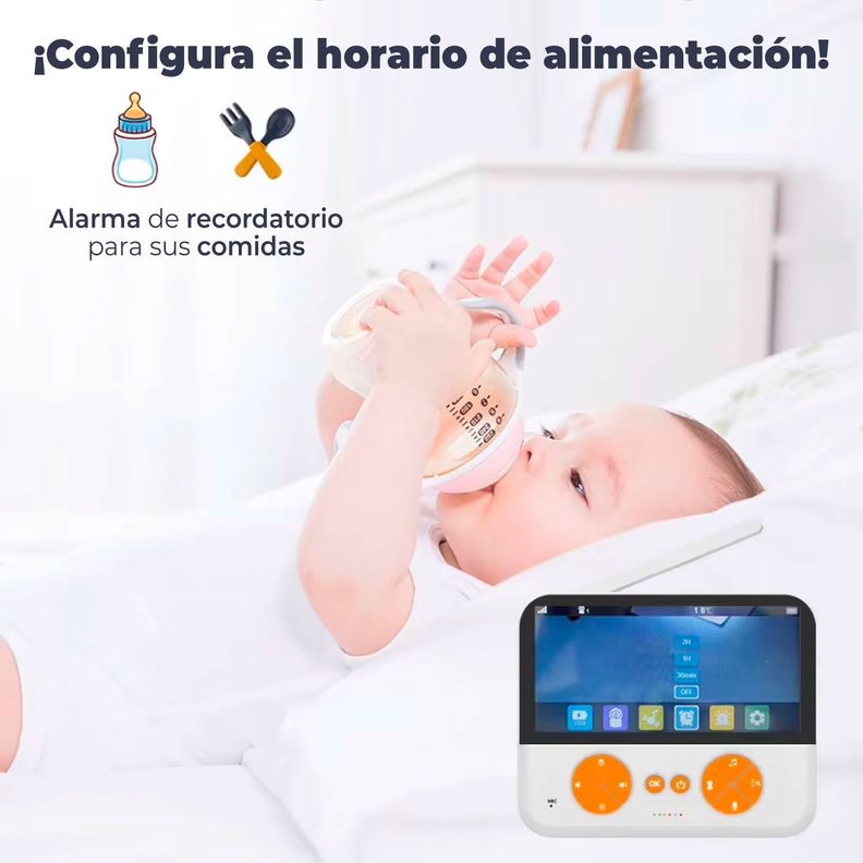 Camara Monitor Bebe Vision Nocturna Lcd 4.3" Con Microfono-5