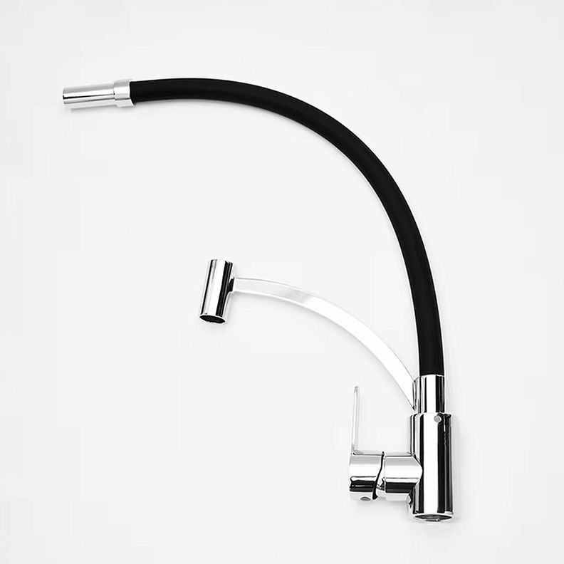 Llave Monomando Lavaplatos Cromada Flexible y Giratoria Deluxe-0
