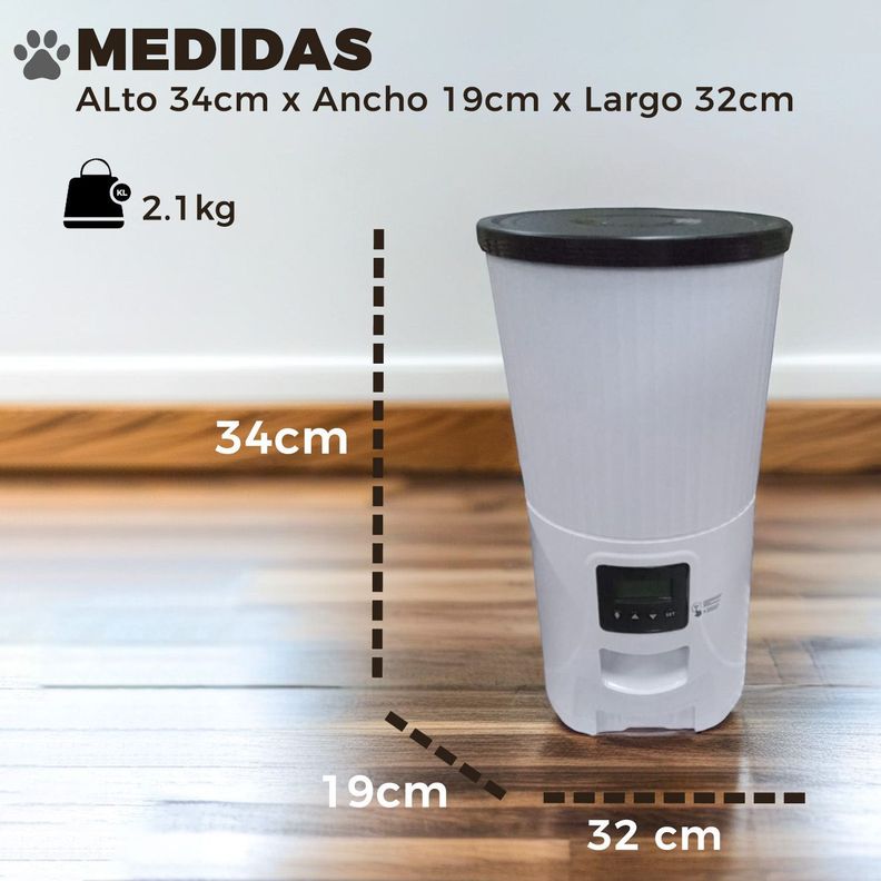 Dispensador Automatico Doble Comida Mascotas 4 lts.-1