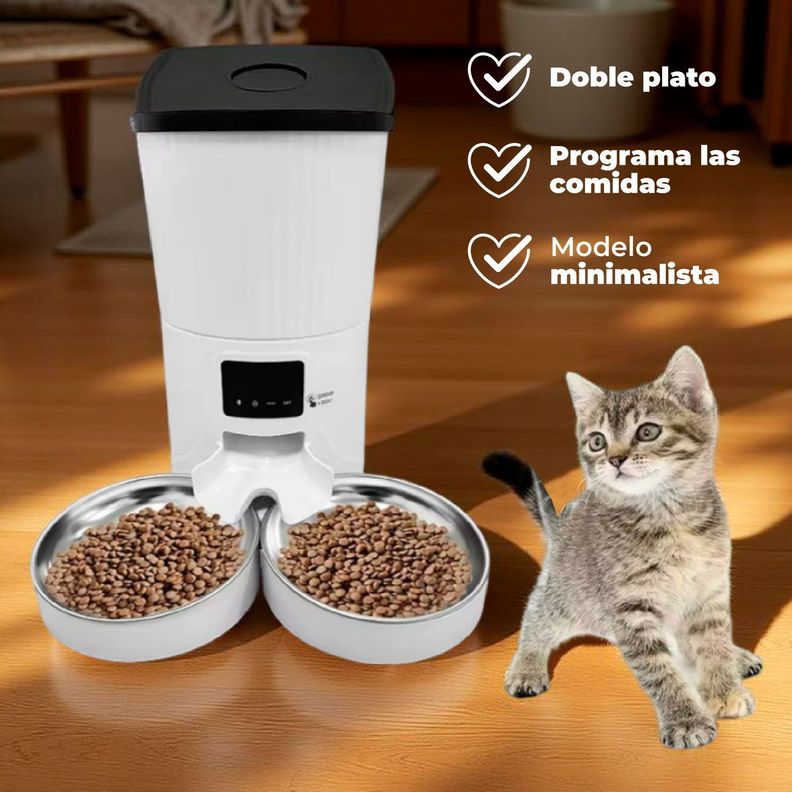 Dispensador Automatico Doble Comida Mascotas 4 lts.-2