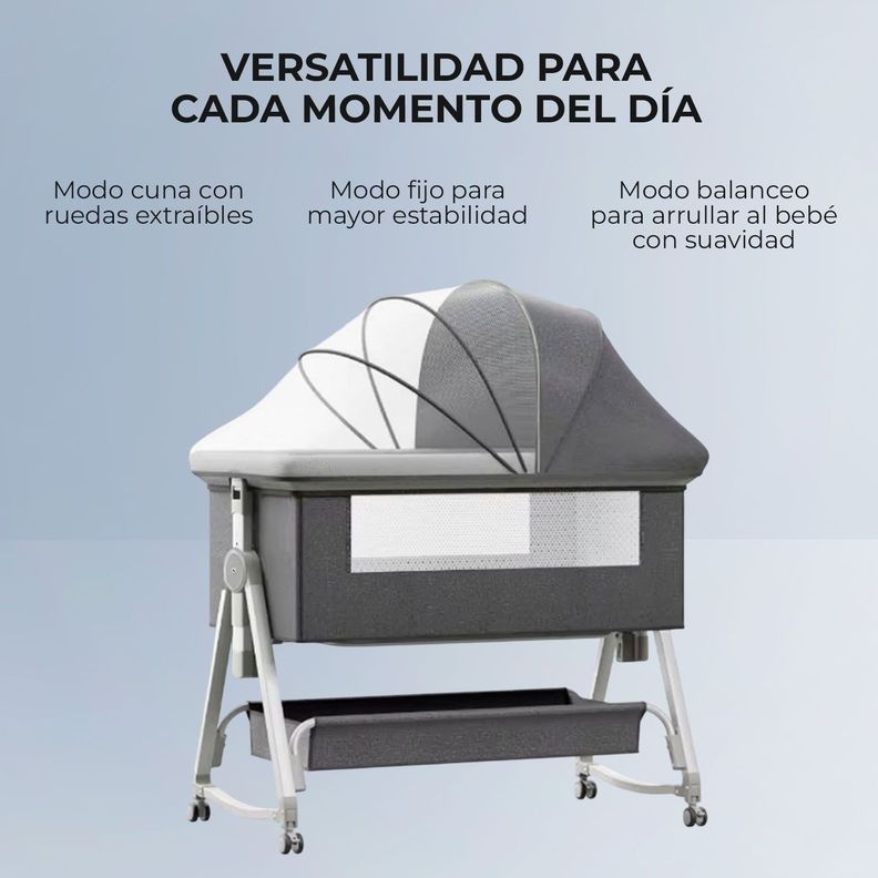 Cuna Colecho Moises Bebe Mecedora 4 Alturas Safe&soft-2
