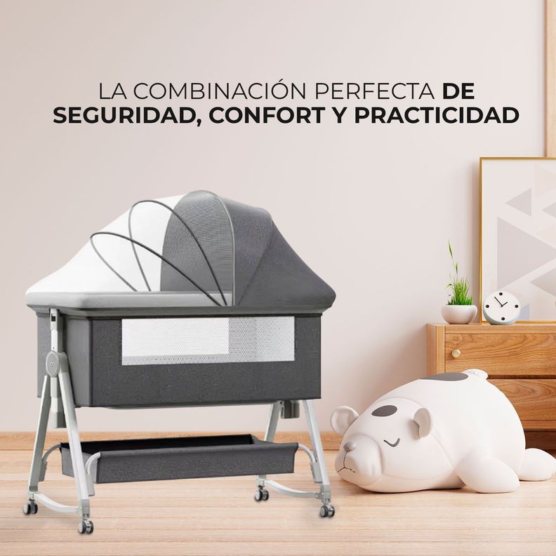 Cuna Colecho Moises Bebe Mecedora 4 Alturas Safe&soft-3