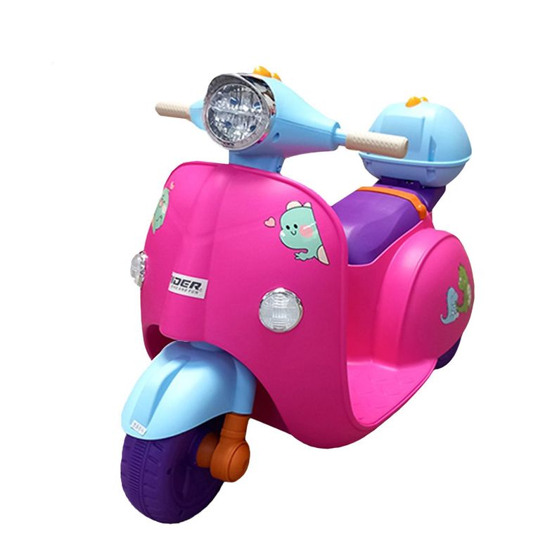 Moto Vespa Eléctrica Infantil Dinoride Con Maletin -0