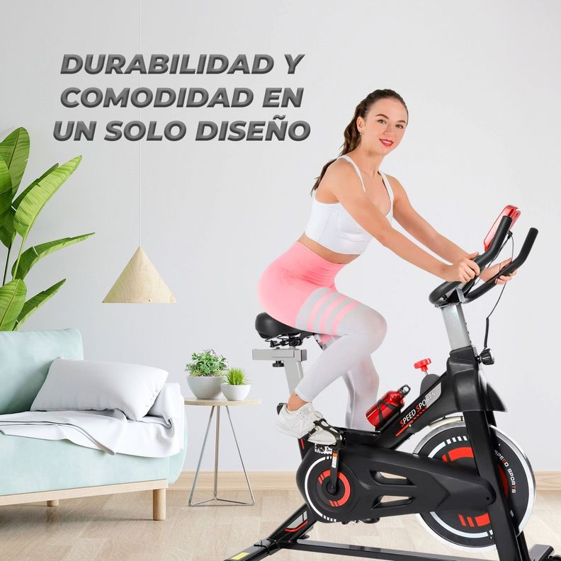 Bicicleta Spinning Estatica Q6 Pro 6 Kg Con Monitor-2