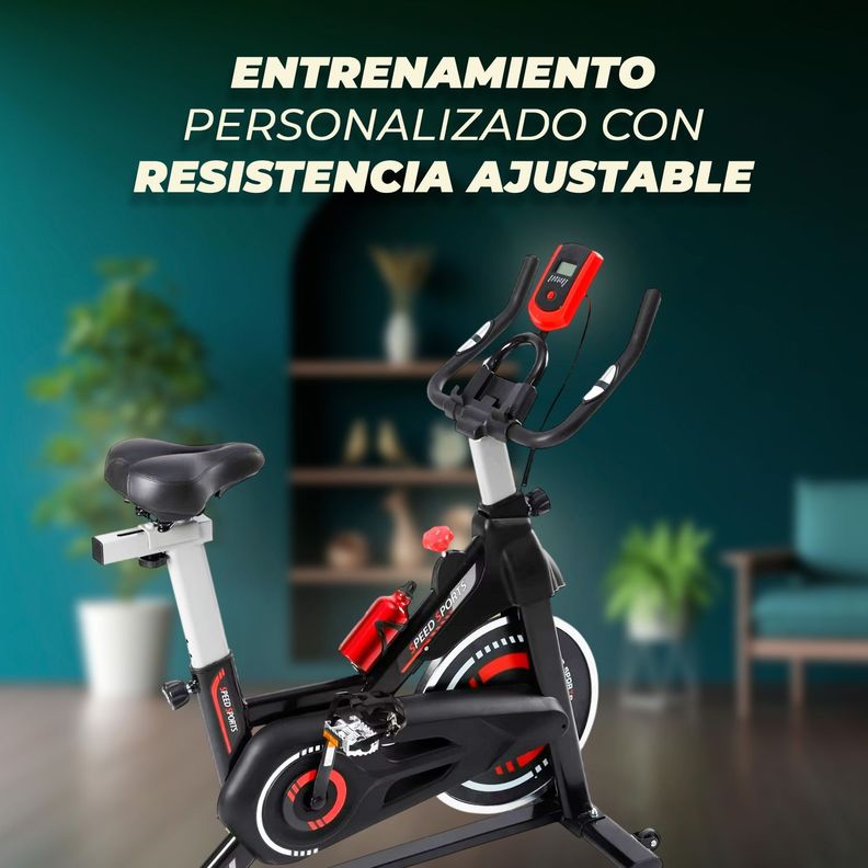 Bicicleta Spinning Estatica Q6 Pro 6 Kg Con Monitor-4