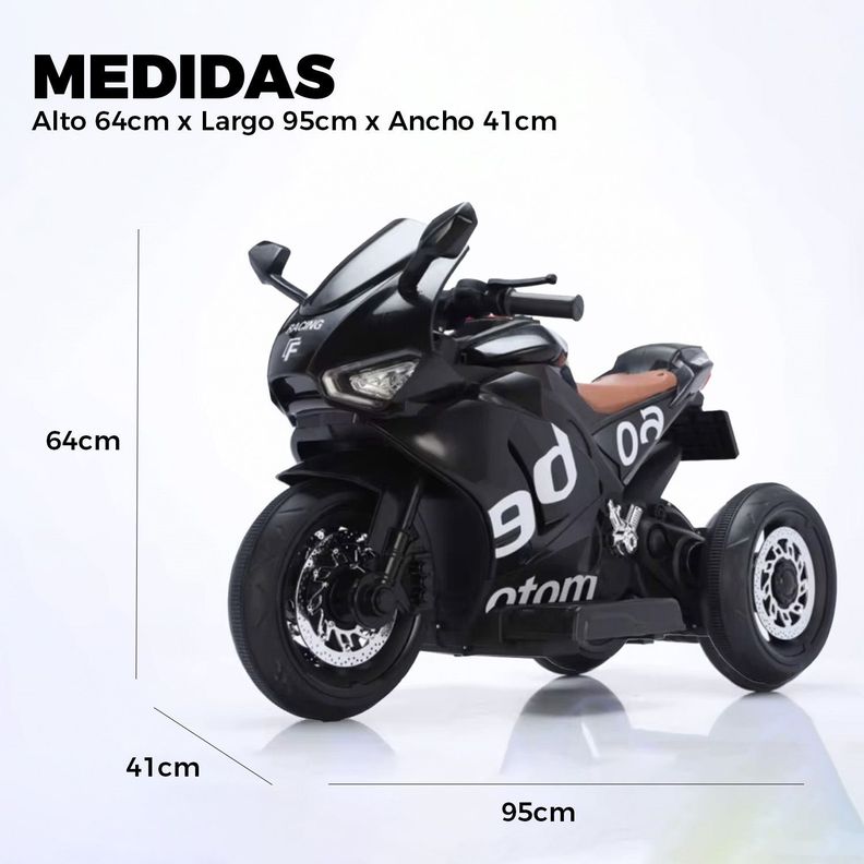 Moto Eléctrica Infantil 3 Ruedas Turbo 6v Gsx-1