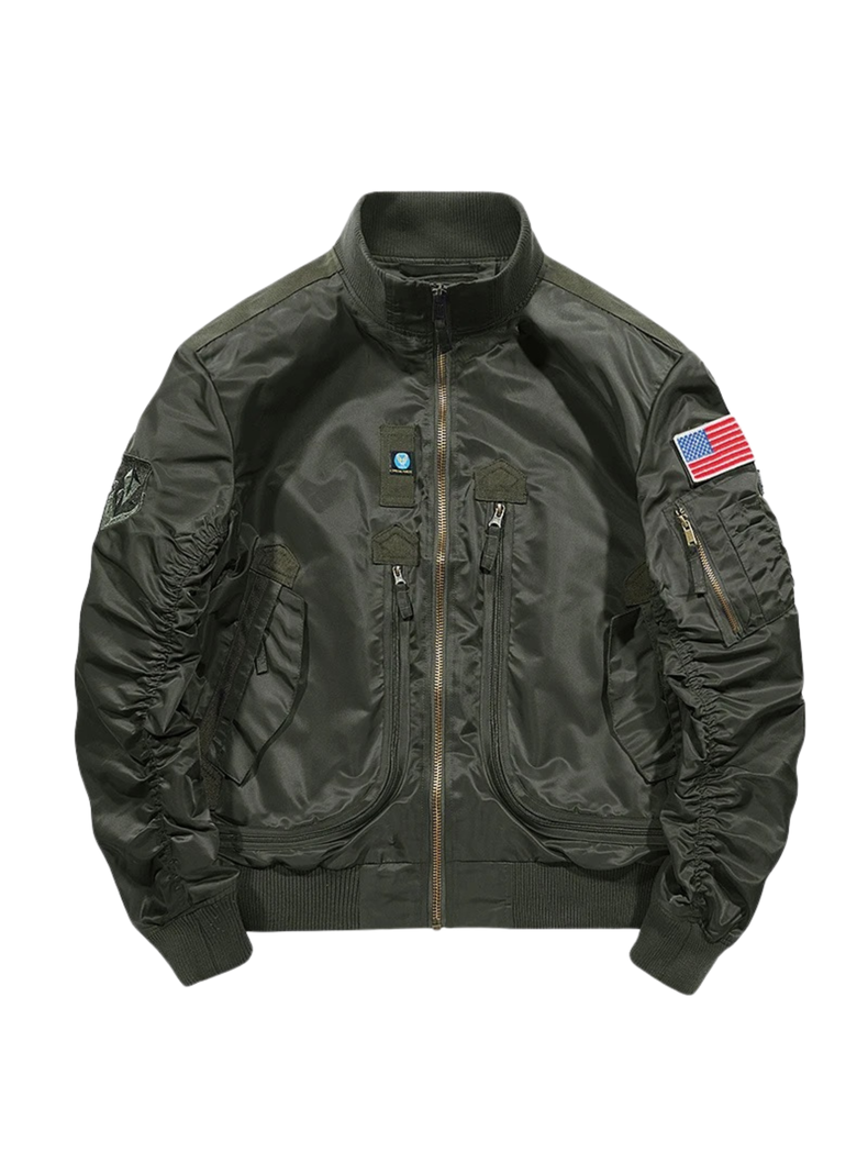 Chaqueta Bomber Special Forces Verde Petroleo-0