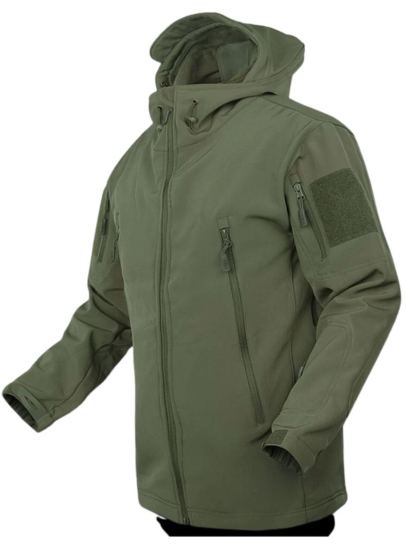 Chaqueta Táctica Softshell Impermeable Verde-1