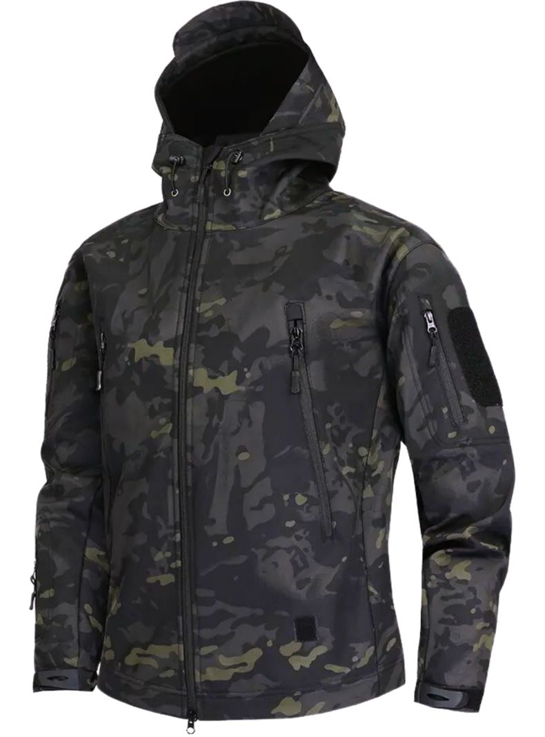 Chaqueta Táctica Softshell Impermeable Multicam Black-1